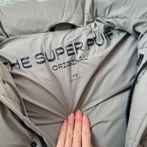Aritzia puffer beige